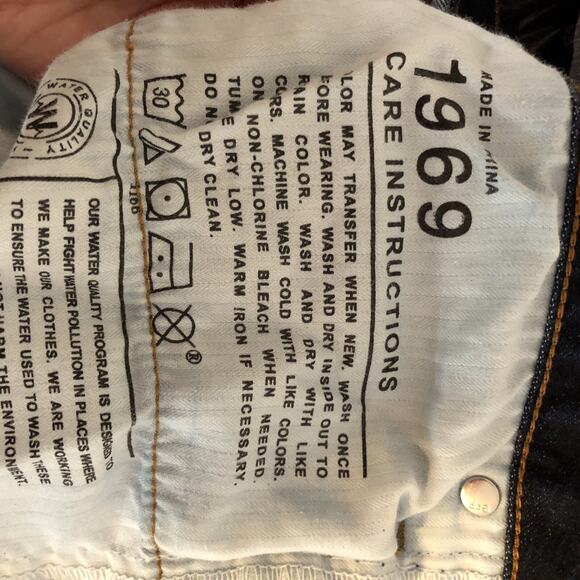 Gap 1969 Always Skinny Jeans 31 Extra Long Dark Wash Denim Straight Leg Pant - Picture 6 of 9